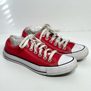 Converse All Star Chuck Taylor Women's Size 6.5 Shoes Red White Low Top Sneakers